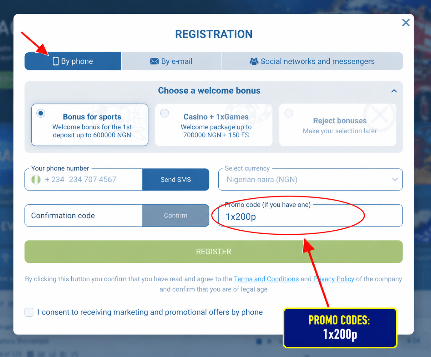 Registration Screenshot